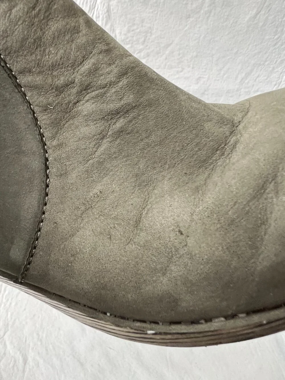 Dansko boots olive green brown leather Michelle EU 42 11.5 12 short ankle clog